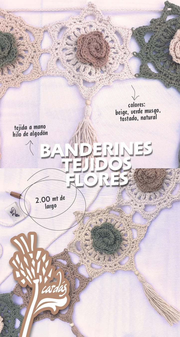 BANDERINES CROCHET (flores)