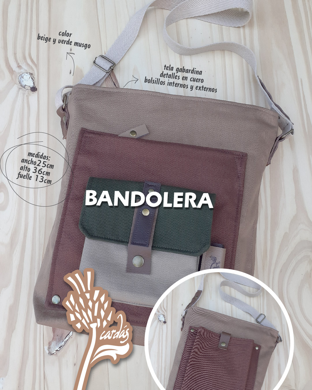 BANDOLERA BEIGE