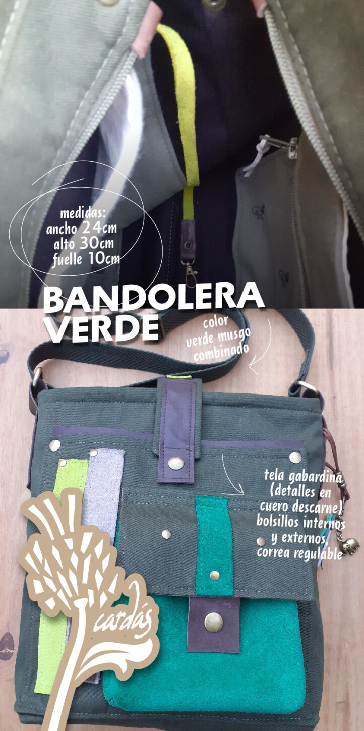 bandolera verde