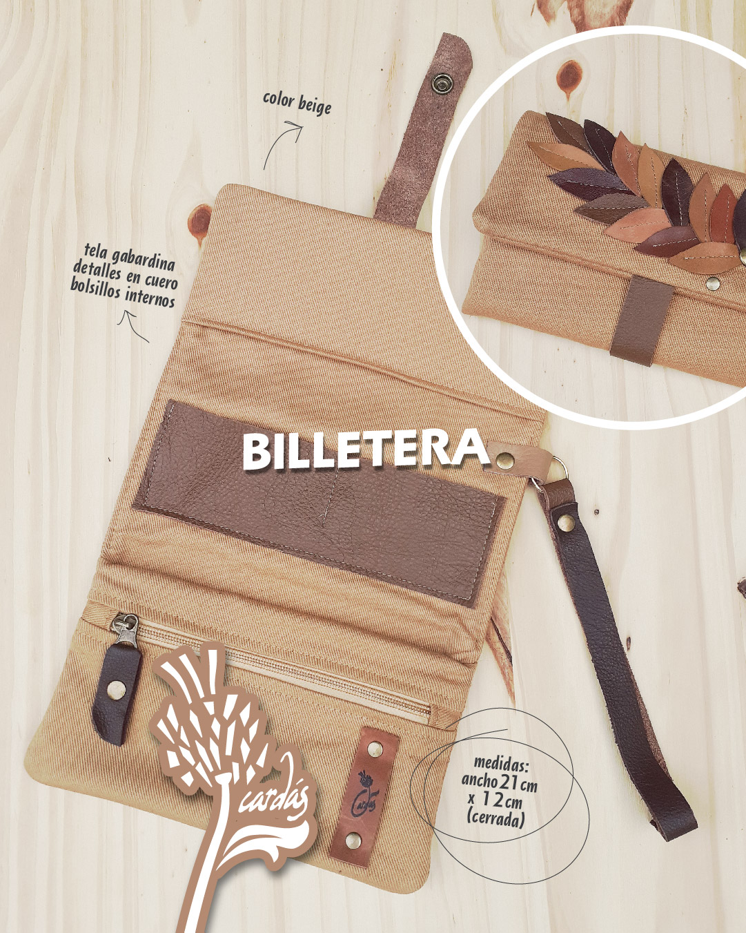 BILLETERA beige
