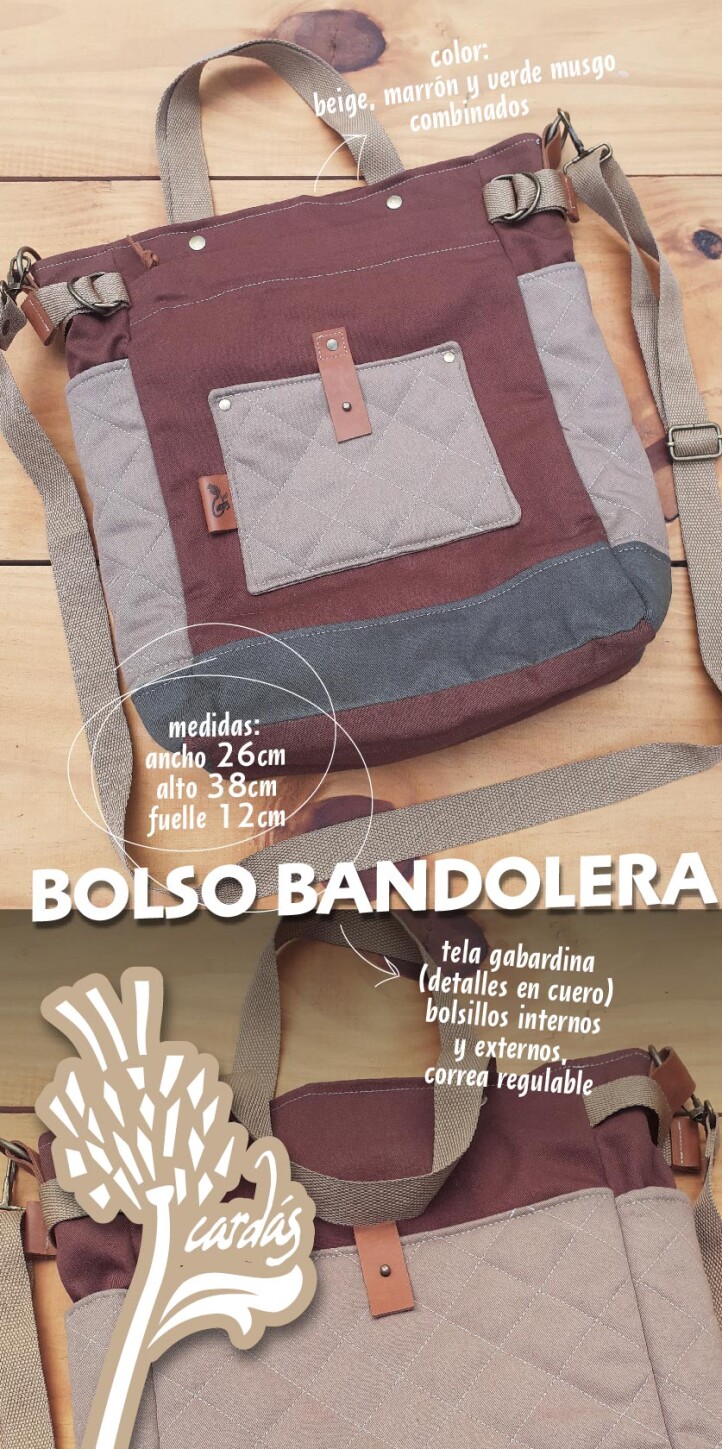 bolso bandolera beige