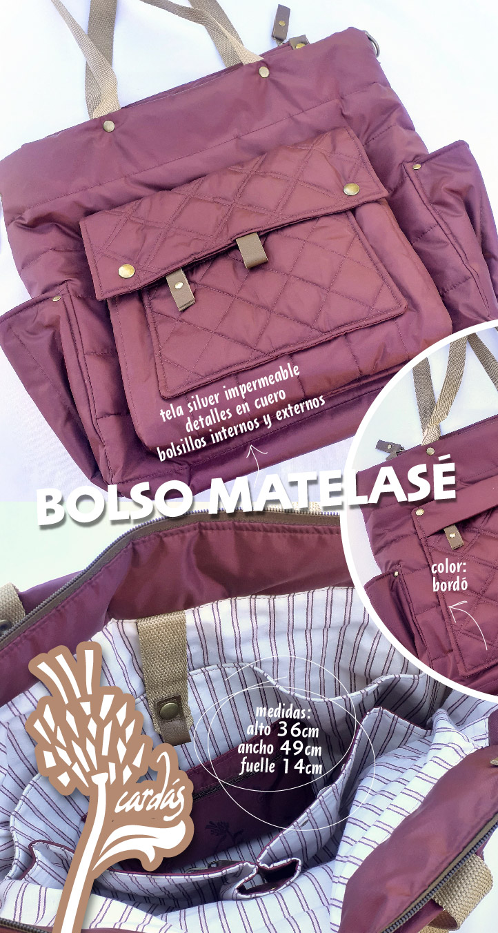 BOLSO MATELASÉ BORDÓ