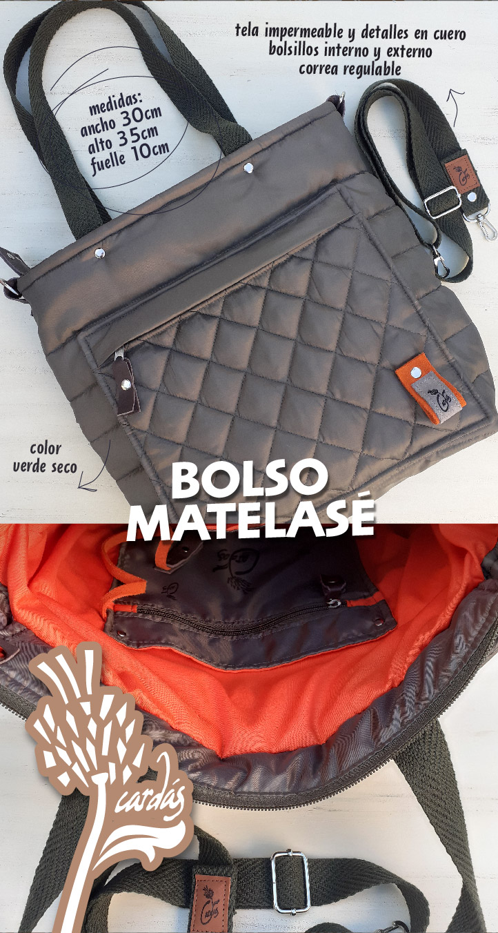 bolso matelase verde seco