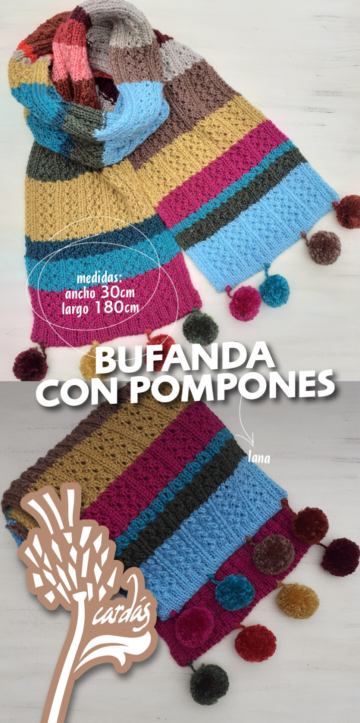 bufanda pompones