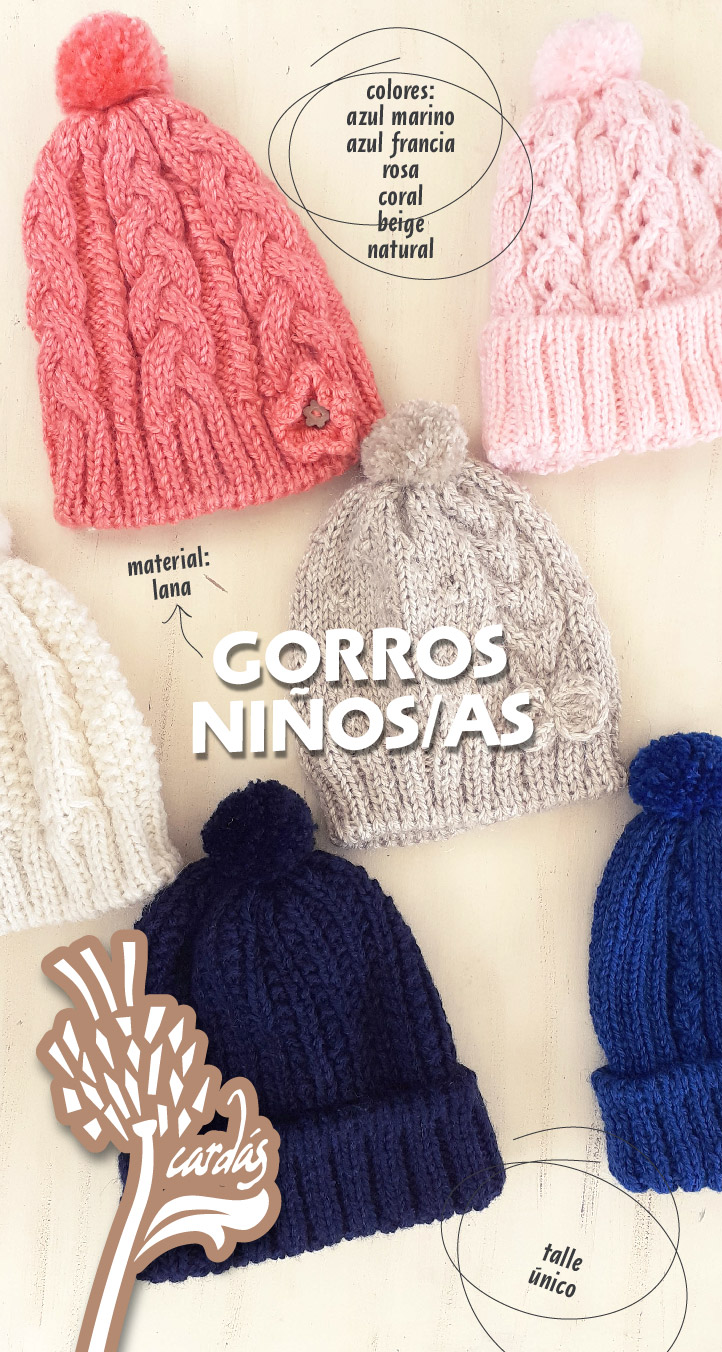 gorros tejidos niñxs