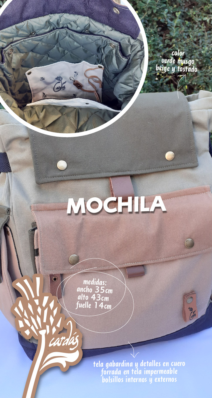 MOCHILA BEIGE